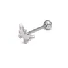 Piercing de Língua Feminino Doce, Compacto e Fofo, Formato de Margarida, Borboleta, Coração, Aço Inoxidável, Cruzada, Gato Kt