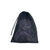 Saco de Malha com Cordão Preto Saco com Cordão para Artigos Esportivos Saco para Armazenamento de Bolas Saco de Poliéster Saco de Bolso de Malha para Roupas