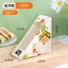 Caja de Empaque para Sándwich, Caja de Papel para Sándwich, Lonchera Doméstica, Caja Pequeña para Repostería con Ventana Transparente, Caja para Pastel