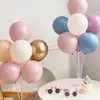 Soporte de columna flotante de mesa de globos retro de colores decoración de escena de fiesta de cumpleaños infantil arreglo accesorios para fotos venta al por mayor