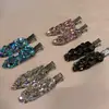 Pinza para el cabello sin costuras súper brillante de pedrería estilo coreano para niñas, Delicado pasador para la frente, Nuevo accesorio para el cabello versátil