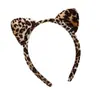 Diadema con Orejas de Gato Estampado de Leopardo Corea del Sur Linda para Lavado de Cara de Mujer Diadema Pinzas para el Cabello Diadema para Mujer Dulce Popular en Internet Accesorios Simples para el Cabello