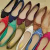 Nuevos Zapatos Planos con Lazo de Comercio Exterior para Primavera y Otoño Zapatos Elegantes Bajos de Una Sola Pieza Zapatos de Ballet Franceses de Punta Fina con Suela Suave y Suelas Gruesas