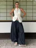 Pantalones Harem de Algodón Puro Transfronterizos Moda Callejera Casual Perezoso de Pierna Ancha Largos Pantalones Harem Sueltos Primavera/Verano 2026