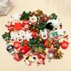 Nuevo Dibujo Animado Lindo Navidad Resina Muñeco de Nieve Oso Papá Noel Árbol de Navidad Colgante Accesorios para Joyería DIY