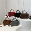 Bolso de mano de moda para viajeros 2025 Nuevo estilo coreano Simple Elegante Axila Portátil Forro polar Bolso cuadrado pequeño Bandolera