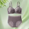 Sujetador Push-Up para Busto Pequeño Encaje Sin Costuras Ropa Interior Fina para Mujer Estilo Chino Estampado Sujetador para Mujer Conjunto de Sujetador Anticaída
