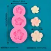 Varios moldes de silicona de seis cavidades con forma de flor, diseño de flor de cerezo, flores de cerezo de silicona, moldes para decoración de fondant y chocolate