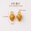 Acessórios de ouro de areia método antigo que não desbota DIY pulseira de cristal contas espaçadoras pingente de pulseira acessórios de contas cilíndricas feitas à mão