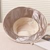 Sombrero de Pescador con Abertura Trasera y Lazo de Estilo Japonés para Mujer, Otoño, Casual, a la Moda, Combinable con Todo, para Exterior, Parasol, Protector Solar, Sombrero de Cubo