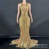 Nuevo Vestido Largo Sexy sin Mangas con Flecos y Cola, Adecuado para Banquetes y Fiestas, Vestido Largo de Malla Transparente para Presentaciones y Escenario