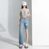 Jeans Tencel Retro Vintage 2026 para Mujer, Verano Delgados de Cintura Alta Caídos Rectos Sueltos Pantalones de Seda de Hielo