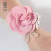 Flor de Muñeca para Novia Coreana Flor de Muñeca de Cinta para Dama de Honor Boda Suministros de Boda Flor para Mano de Hermana Espectáculo de Danza Infantil