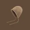 Jue Jizi Bonito Sombrero de Lori para Mujer Otoño e Invierno Estilo Japonés Versátil Sombrero Baotou Popular en Internet Cubre Orejas Pequeño para la Cara