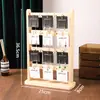 Suporte de Exibição de Brincos de Madeira Maciça em Estoque, Rack de Armazenamento de Brincos e Piercings, Suporte de Exibição para Vitrine