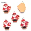70 Pingentes DIY Série de Natal em Resina Papai Noel e Boneco de Neve, Pingente de Chaveiro de Pulseira Enfeites Decorativos W462