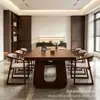 Mesa longa de madeira maciça para uso doméstico, projetada para ser colocada na sala de estar, uma mesa de estudo para duas pessoas, mesa de trabalho e mesa de computador para escritório