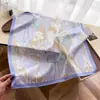 Bufanda Estampada de Seda Imitación Flamenco para Vacaciones, Bufanda Cuadrada Pequeña, Chal de Alta Gama, Bufanda para el Cuello con Protección Solar, Pañuelo para la Cabeza, Bufanda