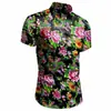 Camisa de Playa de Verano para Hombre con Estampado Hawaiano de Manga Corta Floral para Niños, Transfronteriza AliExpress Amazon Europa y América