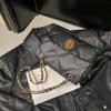 Bolso de Hombro Estilo Occidental Retro de Moda con Pliegues para Mujer 2025 Primavera Nuevo Bordado Acolchado Cadena