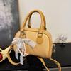 Bolso de Mano Texturizado de Alta Gama de Moda Trendy Estilo Coreano Transfronterizo Bolso Boston Versátil Elegante Nicho Bolso Cruzado para Mujer