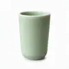 Xícara de chá celadon de Dehua, design simples de lados retos, adequada para uso individual em cerimônias de chá Gongfu, xícara única de cerâmica para uso doméstico e para receber convidados, com opção de logotipo