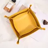 Caja de almacenamiento de cuero europea al por mayor cosméticos bandeja de cuero simple para escritorio caja de almacenamiento de llaves para porche transfronterizo