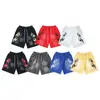 Hellstar Transfronteiriço Marca Tendência Europeia e Americana Verão Casual Esportivo Unissex Shorts Lavados Calças de Cinco Pontos