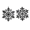 Amazon 10cm Floco de Neve Decorações de Natal Plástico Poeira Árvore de Natal Decoração Suprimentos Pingente Cristal