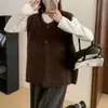 Nova Coleção Outono/Inverno Estilo Coreano Retrô Versátil Estilo Simples Colete Suéter Sem Manga para Mulheres Malha Loose Camada Colete Tricô para Mulheres