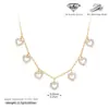 Collar de Plata de Ley S925 Más Vendido Transfronterizo con Colgantes de Circonita en Forma de Corazón, Cadena Clavicular Estilo Lujo Ligero Europeo y Americano, Venta al Por Mayor Directa de Fábrica