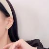 Mini Aretes de Perlas de Estrella de Mar para Mujer Pequeños Simples Aretes de Viento Frío Nueva Moda Sentido de Alta Gama Joyería para las Orejas de Aguja de Plata