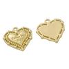 Colgante de corazón de melocotón con letras en inglés que conserva el color, estilo europeo y americano, bañado en cobre, bolsa de oro de 14 quilates, accesorios de joyería para hacer tú mismo.