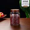 Frasco de Vidrio de Borosilicato Alto para Guardar Cáscara de Mandarina, Frasco Sellado de Gran Capacidad de Madera de Acacia, Frasco para Guardar Té y Frutas Secas, Grado Alimenticio