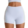 Shorts de Yoga para Usar al Aire Libre, Cintura Alta Deportivos Levanta Glúteos Ajustados con Rayas de Contraste Transpirables para Correr Fitness
