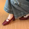 Zapatos de tacón alto con punta cuadrada Chuyu Ji para mujer con tacones gruesos, Nueva colección Primavera y Otoño 2026, Estilo de noche, Hada gentil y femenina