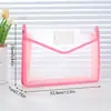 Bolsa de Acordeón Transparente Engrosada Horizontal Kangbai A4/E3201 Se Puede Enviar con Etiquetado para Comercio Electrónico Transfronterizo Bolsa para Documentos de 108g