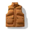 Colete masculino de algodão para inverno para usar por cima, gola alta casual, espesso e quente, jaqueta sem mangas para outono e inverno
