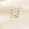 Colección superventas transfronteriza: Collar con Colgante Serie Infinito Eterno, Collar de la Suerte Amor Infinito, joyería para mujer con diseño de nicho