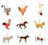 Creativo Gato Pollo Pato Ganso Perro de Caza Aves Animal Llavero Colgante Accesorios Gato Mosquetón Llavero Colgante de Bolsa