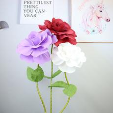 Grande janela PE rosa tiro adereços simulação rosácea exibição decoração casamento estúdio tiro adereços