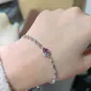 Pulseira Alexander Cultivada em Laboratório Prata S925 Feminina Pedra Principal 5*7 Quente Transfronteiriço Peça Única Cabelo