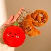 Creativo Dibujo Animado Comida Peluche Comida Muñeco de Juego Colgante Llavero de Niña Colgante para Mochila Muñeco Decorativo Pequeño Venta al por Mayor