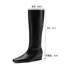 Aumento de Altura Interna de 5 cm - Botas Largas de Ante Estilo Retro Francés para Mujer Nuevas Botas Largas Adelgazantes Botas de Mujer Estilo Coreano Punta Fina Botas de Mujer para Viajar