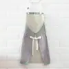 Delantal de Cocina Impermeable y a Prueba de Aceite para el Hogar con Rayas Limpiables con la Mano, Delantal de Tela Oxford con Cuello Halter para Mujer