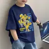 Camiseta de Manga Corta para Niños Verano 2026 Nuevo Estilo para Niños Mayores, Top Delgado de Dibujos Animados Fresco y Moderno para Niños