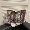 Estampa de Cobra da Moda Grande Capacidade 2026 Verão Nova Elegante Simples Ombro Único de Mão Mãe-Filha Tote