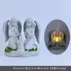 Lanterna Anjo Europeia Alimentada por Energia Solar Transfronteiriça Estátua de Decoração para Jardim Externo Ornamento de Pátio de Villa Luz Noturna Presente