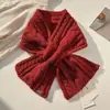 Bufanda Cuello Calentador 100% Lana Pura de Alta Calidad y Buena Reputación para Mujer, Cruzada, Cálida, Diseño Retorcido, Estilo Diseñador para Invierno