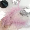 Otoño Temprano Super Hada Pura Deseo Tocados de Alta Gama Pinza de Plátano de Pluma Negra Horquilla de Pluma de Avestruz para Niñas en la Parte Posterior de la Cabeza